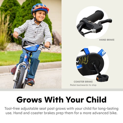 Schwinn Elm and Koen Bike or Balance Bike, 12-20 Inch Bike for Kids Ages 2-13, Black, Blue, Red, Teal, Pink or Purple, SmartStart Ergonomic Design, Adjustable Seat Grows with Child, Training Bicycle