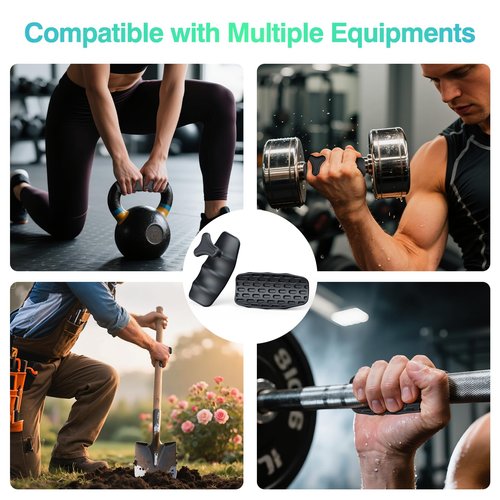 Nxvlto Gym Grips for Weight Lifting: 2025 Soft Silicone Weight Lifting Grips for Men Women, Fingerless Workout Gloves for Palm Protection, Dumbbell, Barbell, Pull Up, Deadlifts - Black