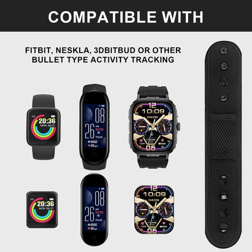 Ankle Band Fitness Pedometer for Men&Women,Compatible with Fitbit Flex 2/One/Zip/Charge 2 3/Alta HR or Garmin Vivofit/2/3/4/JR Fitness Tracker,Adjustable Breathable Sport Ankle Band (Medium)