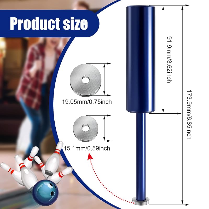 Bowling Ball Workout Tool with Replacement Blade (3/4" & 3/5" Diameters) - Blue Variation