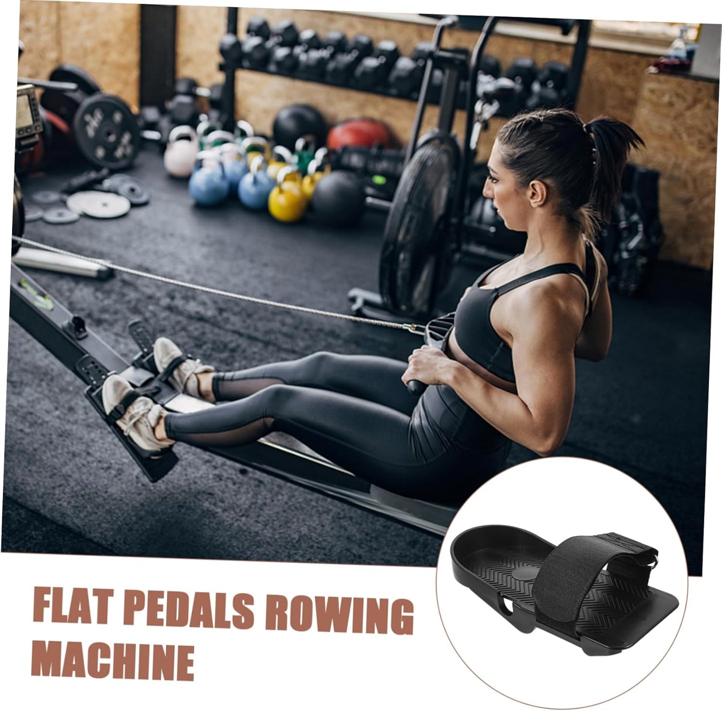 1pair Versatile Machine Pedals for Indoor Fitness Foot Pedals for Full-Body Workout Construction Compatible Home Exercise Equipment Leg Training Accessory