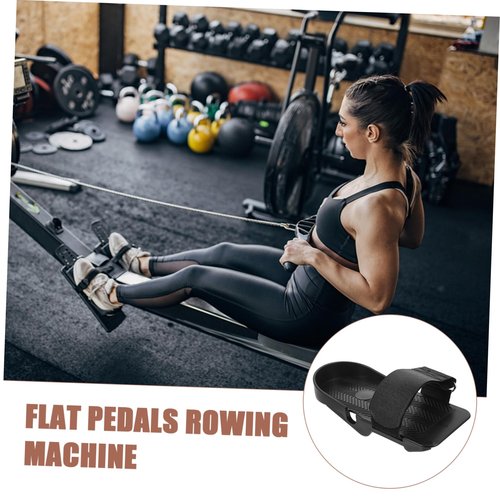 GAROZATION 1 Pair Foot Pedal Fitness Equipment Sunny Health Machine Spare Parts Rowing Machine Foot Pedal Strap Rowing Pad Rower Replacement