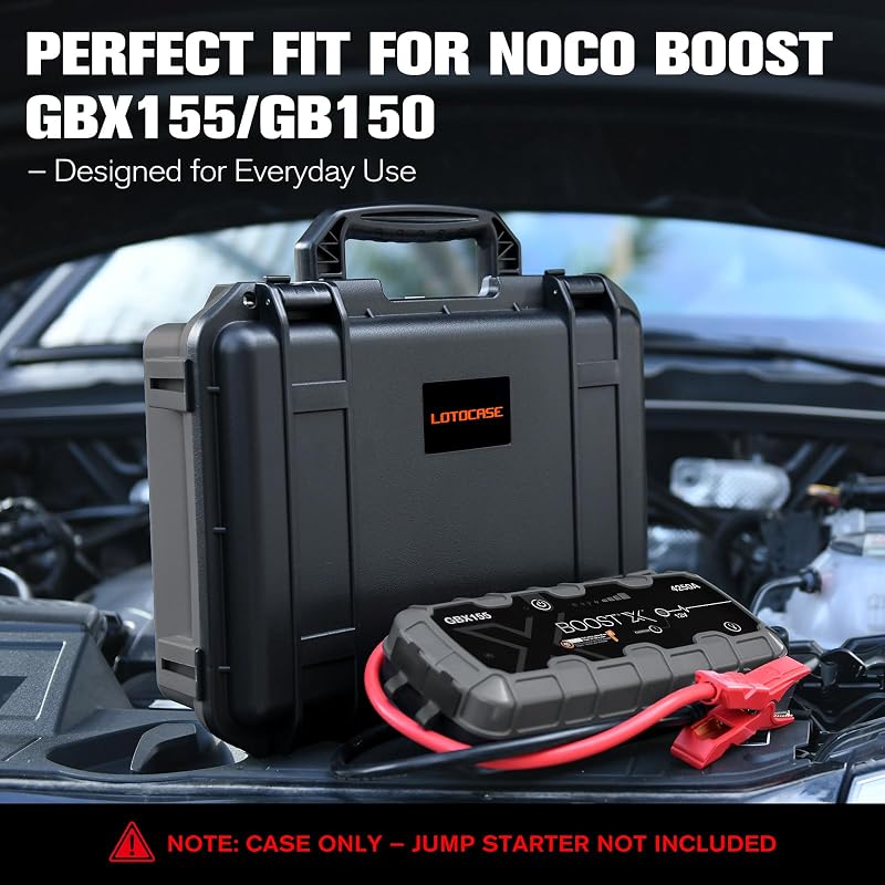 Case for NOCO Boost X GBX155 & GB150 – Waterproof Hard Case with Custom Foam (Variation of THIS listing)