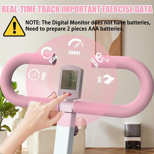 Squat Machine for Home - Exercise Machine with Adjustable Resistance Bands Row-N-Ride Squat Assist Trainer for Glutes Ab Back Legs Workout(Pink)