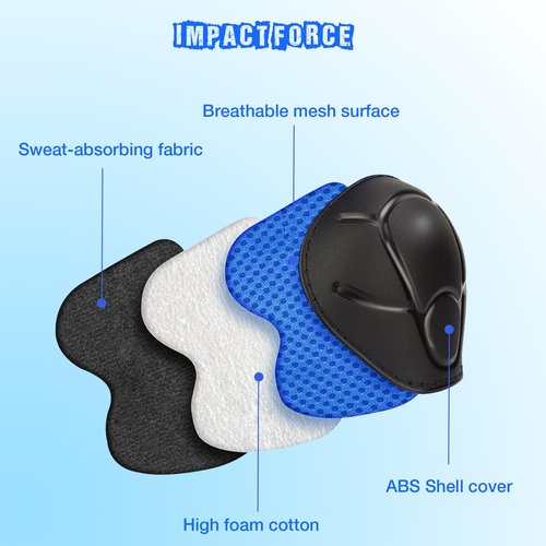 Kids Protective Gear Set - Knee Pads Elbow Pads with Wrist Guards for Ages 3-12 | 3-in-1 Safety Protective Gear for Skating, Cycling, Biking, Roller Skates, Scooters (Blue, ‎S(3-7Years))