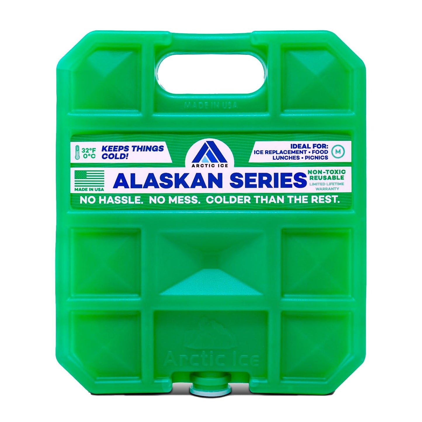 Arctic Ice Alaskan Series Long Lasting Reusable Ice Pack - Freezes at 32° Fahrenheit - Keeps Food & Drinks Cool Without The Risk of Freezing, Medium 1.5 lbs