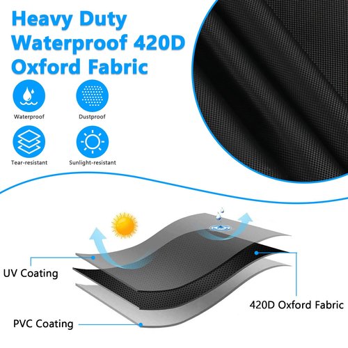 Squat Rack Cover, Waterproof Outdoor Gym Equipment Covers with Zipper for Squat Rack/Weight Lifting Rack/Home Gym Workout Equipment (47"W x 69"D x 84"H), Only Cover