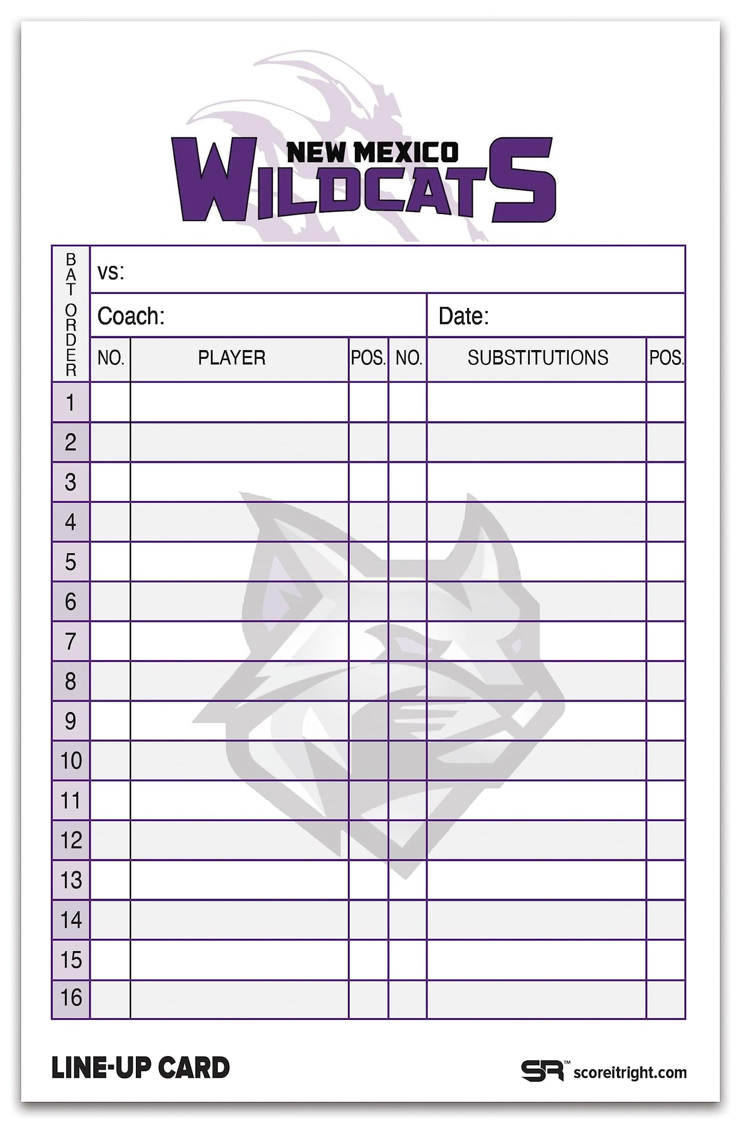 Score It Right Custom Baseball/Softball Lineup Cards – Personalized Lineup Cards – 32-Pack 4 Part Carbonless Paper Lineup Cards for Softball and Baseball – 5.5 x 8.5-inch Cards