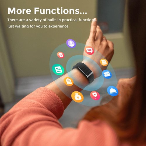 GJMYNSI Smart Health Wristband, Bluetooth Connected Wearable Fitness Tracker, 127 Exercise Modes, 1ATM Water Resistant, Tracks Heart Rate/Blood Pressure/SpO2/Sleep/Steps