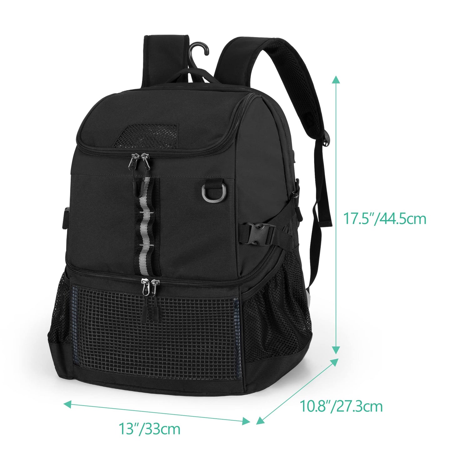 GOBUROS Basketball Bag Backpack with Ball & Shoe Compartment, Soccer Bag