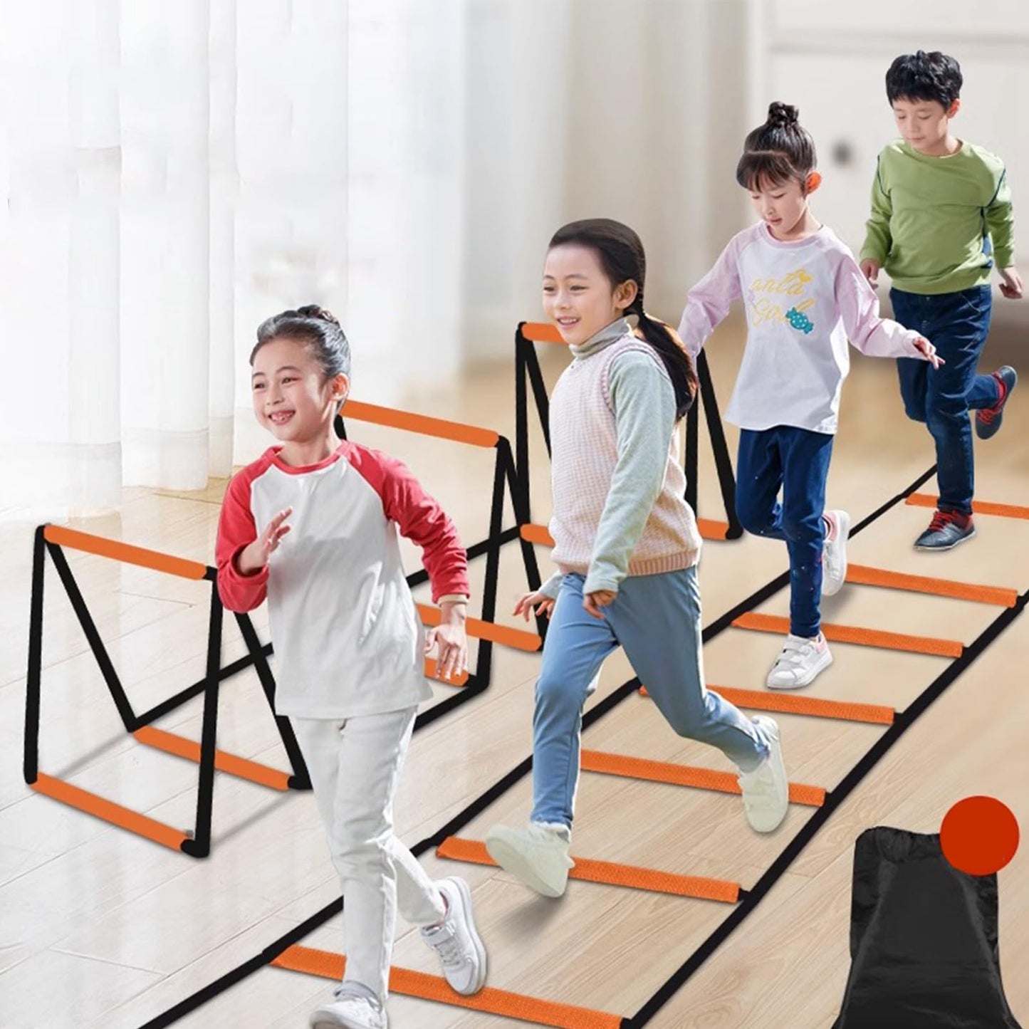 Keenso Agility Ladder Speed Ladder Training Ladder Agility Training Equipment for Soccer, Speed, Football Feet Training (8 Rungs)