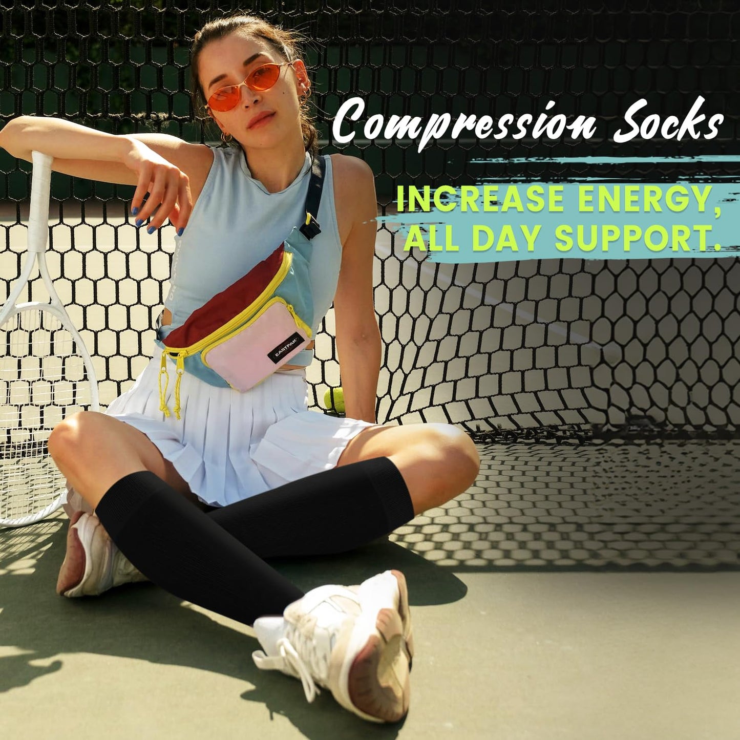Copper Compression Socks 15-20 mmHg for Men & Women 8 Pairs – Circulation Support for Nurses, Travel, Running, Hiking, Soccer(L/XL)