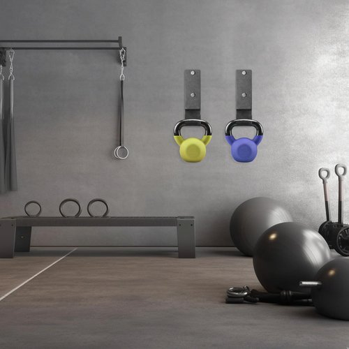 Kettlebell Storage Rack Wall Mounted: Heavy Duty Kettlebells Storage Hanger for Workout Gym Home 2 Pcs