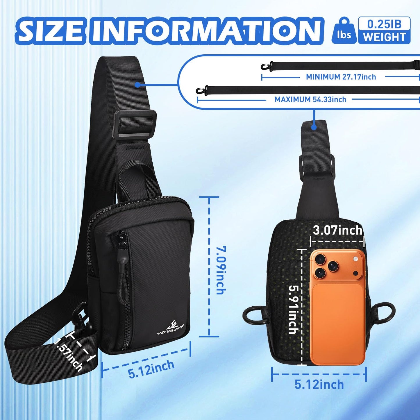 Mini Sling Bag for Men/Women, Waterproof Utility Chest Bag Crossbody Backpack for Hiking Travel Sports Running (Purple)