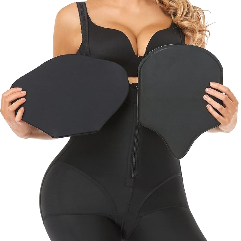 Post Surgery Liposuction Ab Boards and Foams Set (Black) - 8.7x12.2in Front, 11.8x9in Back, 2-Piece Paz Wean