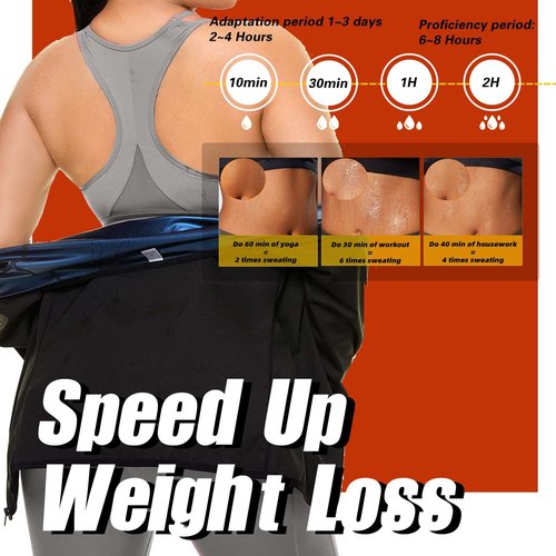 REMEBSWEAT Sauna Suit Shirt for Women Sweat Vest Waist Trainer Long Sleeve Workout Thermal Top Zipper Long Sleeve L