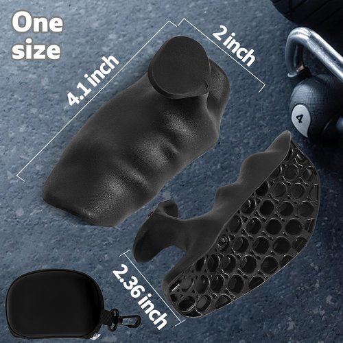 Weight Lifting Grips - Rubber Workout Gym Grips Fingerless Pads for Palm Protection, Ergonomics Workout Gym Gloves for Men Women Deadlifts, Rows, Exercise Bodybuilding