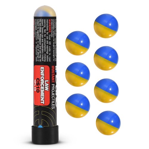 Duke LE CS10 Irritant Projectiles-Non Lethal Gun, 68 Caliber Pepper Balls for Self Defense, Non Lethal Self Defense Weapons, Compatible w/Pepper Ball Launchers for Home & Personal Protection- 7 Count