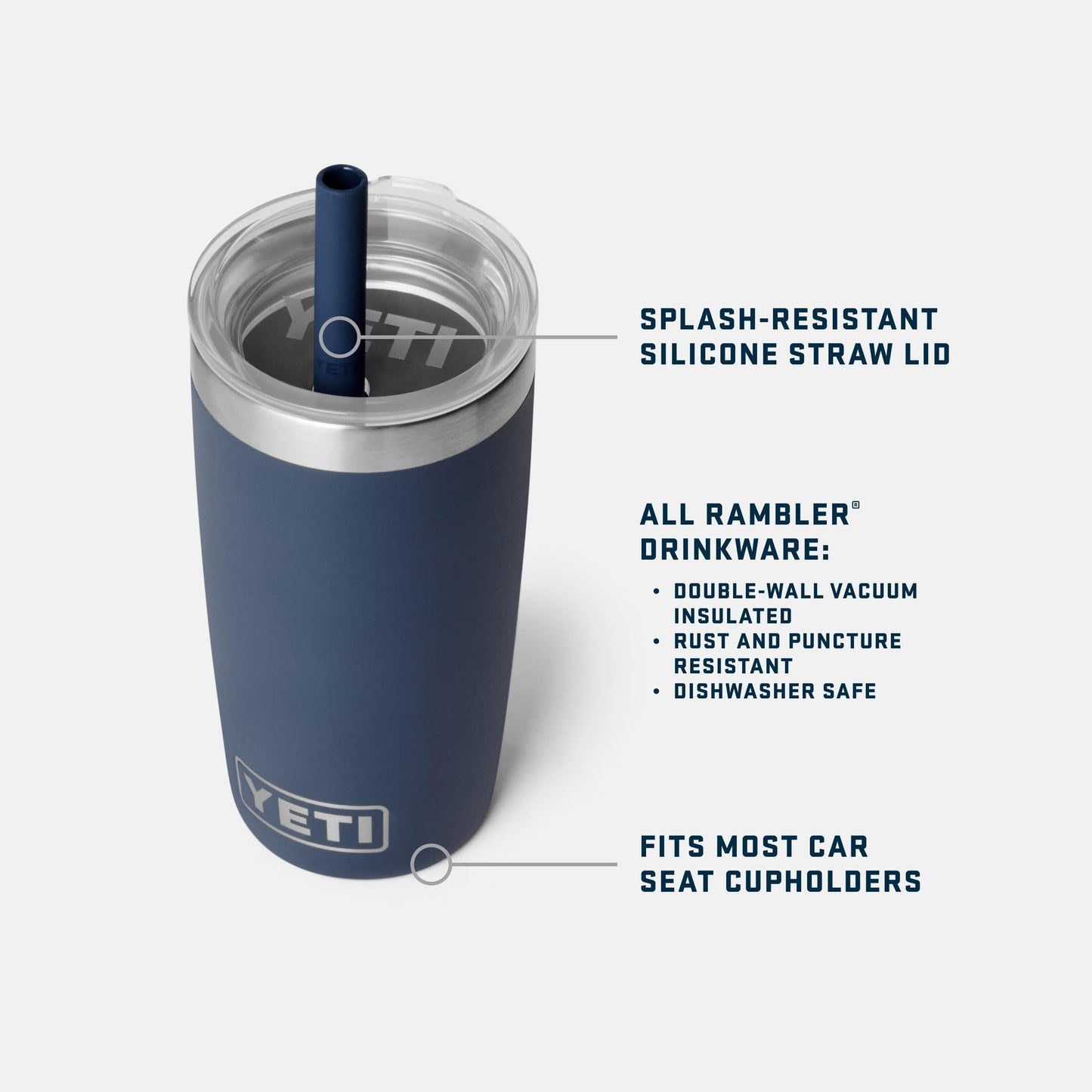 YETI Rambler Jr. 10 Oz Tumbler with Silicone Straw Lid, Seafoam