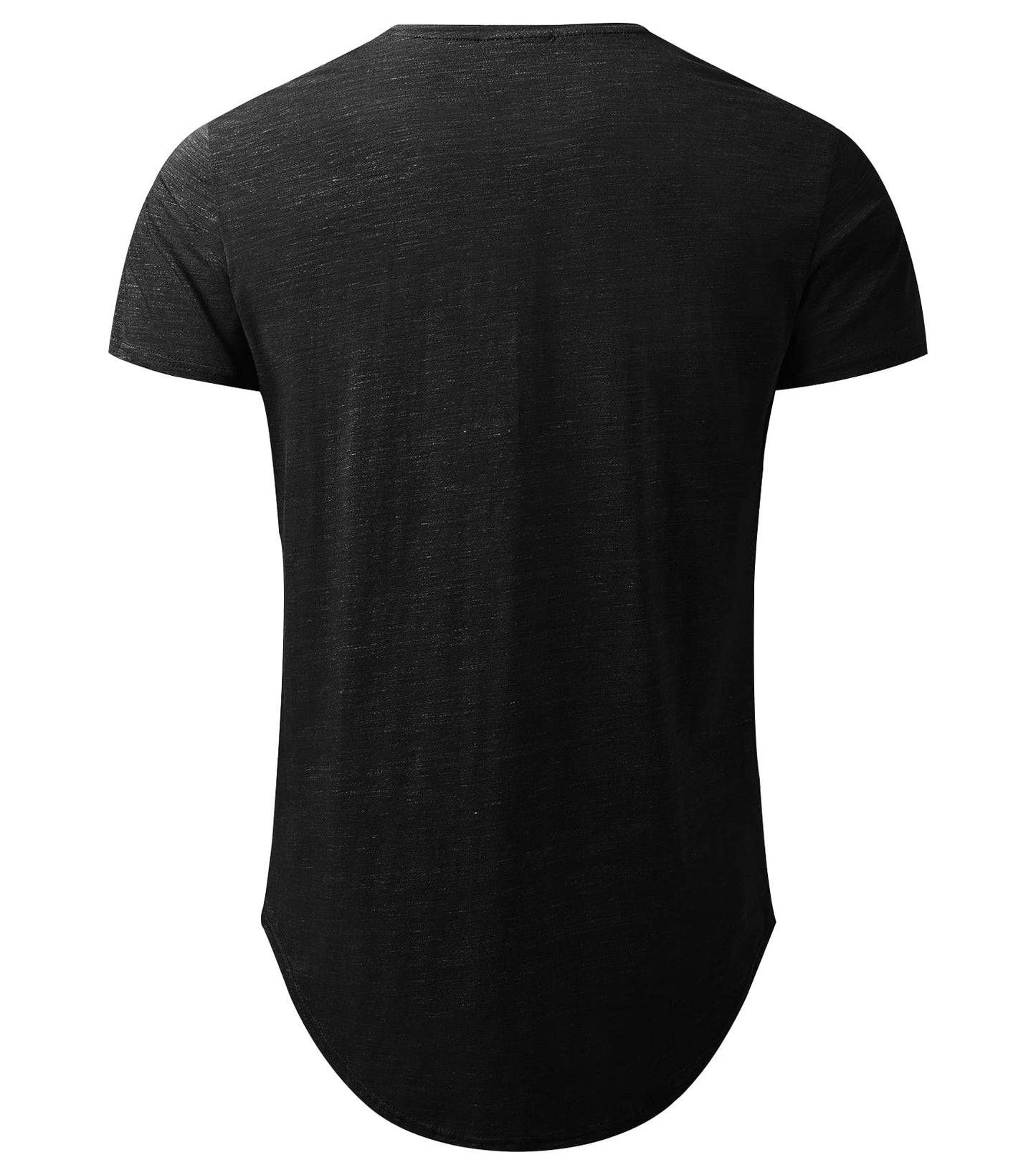 Mens Longline Gym Muscle Bodybuilding Tshirts Hipster Reflective Line Scallop Crewneck Tees Shirts Tops