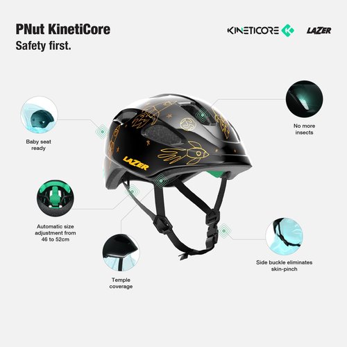 LAZER Pnut 2.0 KinetiCore Kids Bike Helmet, Lightweight Bicycling Helmet for Children, Youth Unisex Cycling Head Gear, Diggers, One Size
