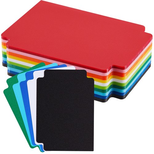 Trading Card Dividers Multicolor Card Page Dividers Frosted Plastic Separator with Tabs for Games Sports, 2.7 x 3.8 Inches(50 Pieces)
