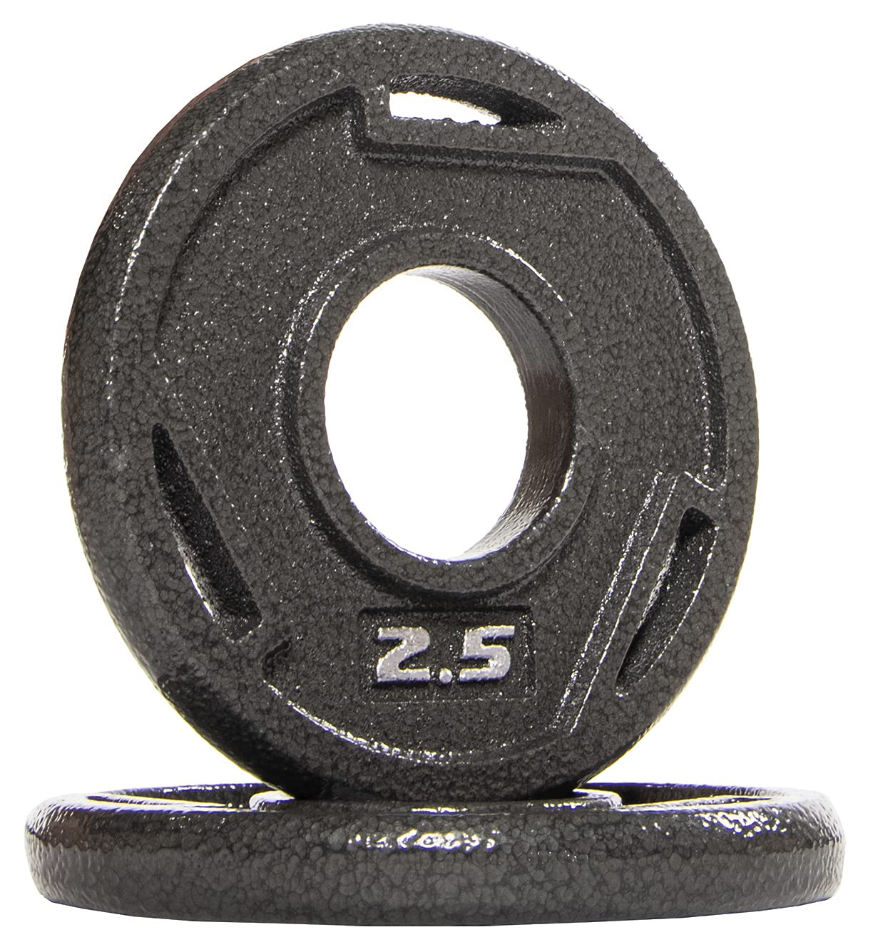 Signature Fitness Cast Iron Plate Weight Plate for Strength Training and Weightlifting, 2-Inch Center (Olympic), 2.5LB (Set of 2)