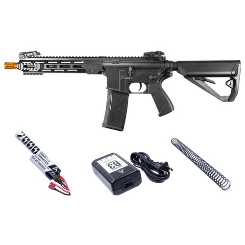 Arcturus Tactical LWT MK-I CQB 10" Polymer- Electric Full/Semi-Auto/2rd-Burst/3rd-Burst/Binary/Ramping Airsoft AEG Sport SE Starter Pack Black with Battery and Charger