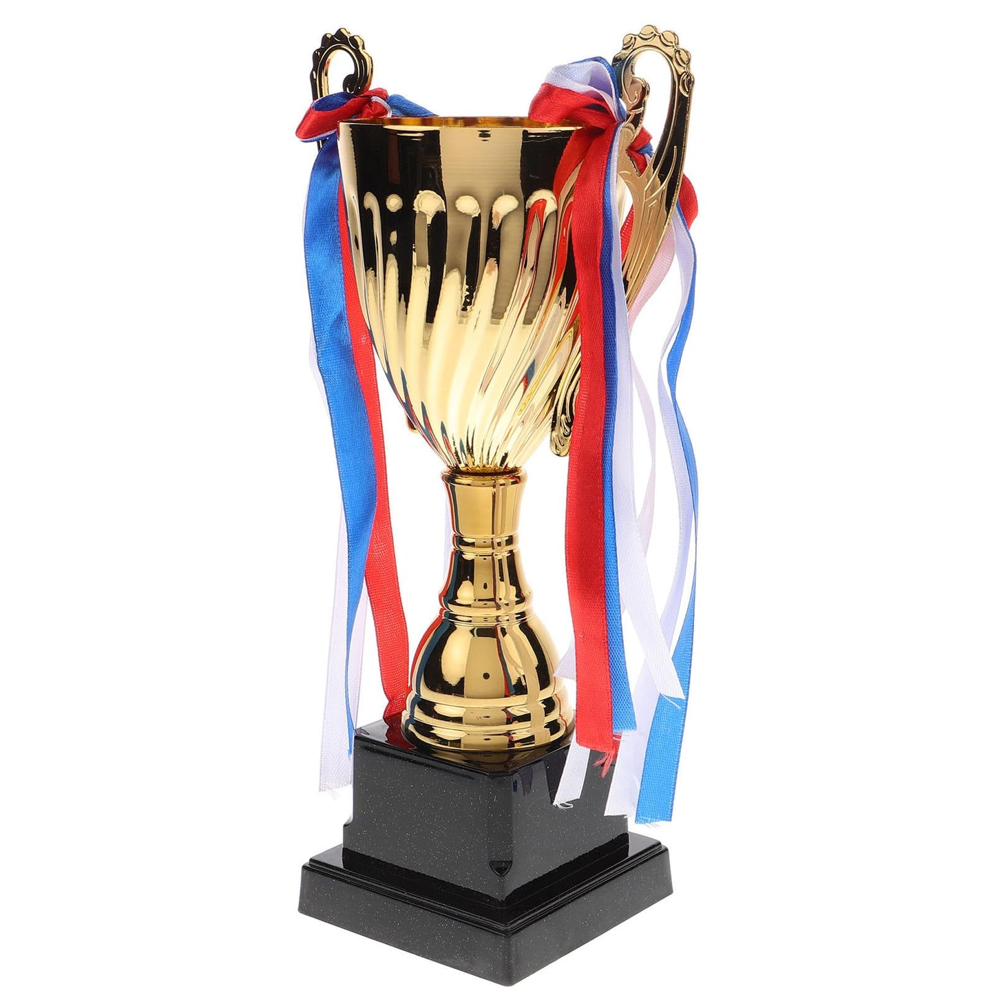 NUOBESTY Sports Competition Trophy Cup 14.96In Metal Gold Trophy for Team Sports Awards Annual Achievement Prize for Soccer Football and School Tournaments