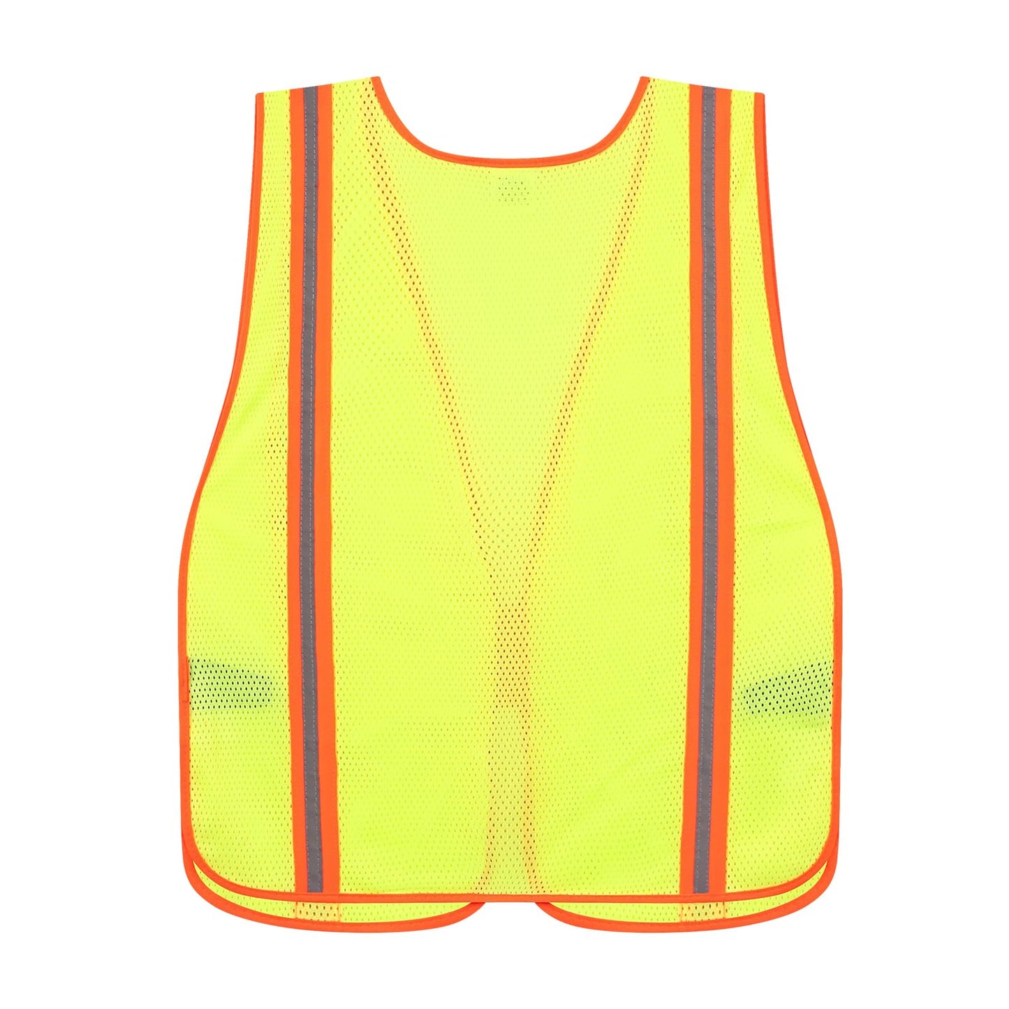 Meiosuns Reflective High Visibility Safety Vest for Men Women Class 2 Hi Vis Breathable Mesh Vests Neon Safety Jacket with Elastic Band for Construction Work Meets ANSI/ISEA Standards (Yellow, XL-3XL)