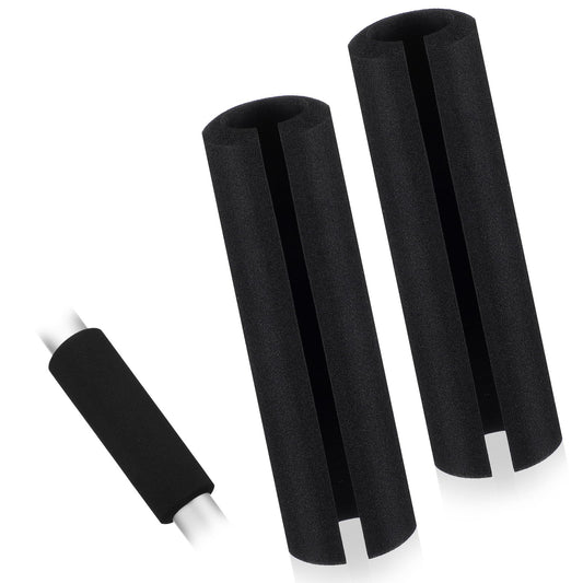 2 Pcs Foam Handle Cover Buffer Tube Cover 4.33 Inch NBR Rubber Foam Grip Wrap Comfortable Foams Tubing Handle Grips for Fitness Home Lawn Bicycle Motorbike Handlebar Replacement Black
