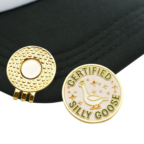WUSUTE Funny Goose Golf Ball Marker, Unique Magnetic Hat Clip for Golfers, Cool Golf Accessories for Men Women Golf Lovers