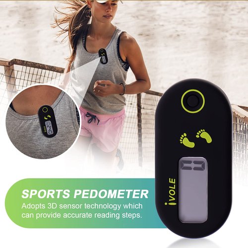 BESPORTBLE Sports Step Counter 3D Digital Pedometer Accurate Step Counter Portable Pedometer Mini Pedometer Fitness Tool With Clip and Lanyard for Walking Running
