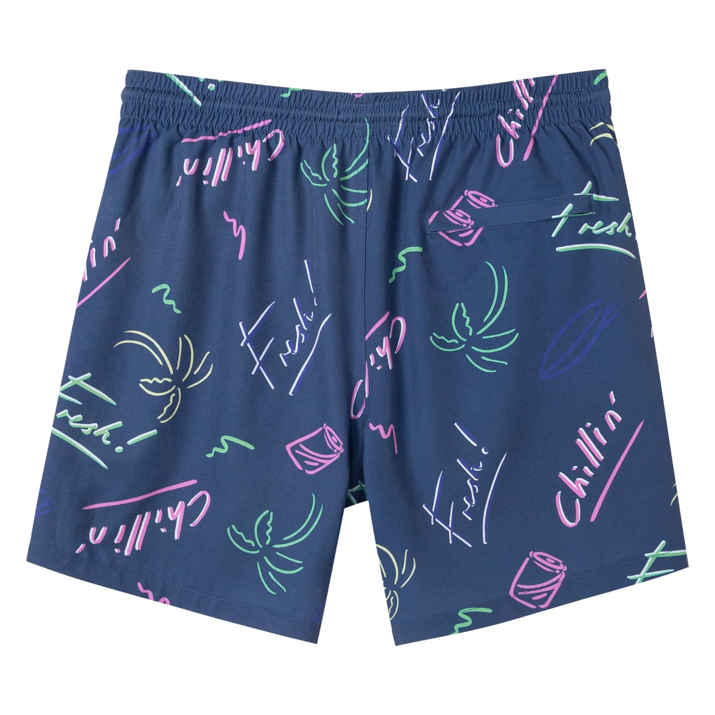 SURF CUZ Mens Swim Trunks with Compression Liner Quick Dry Swim Shorts 7" Swimming Trunks Stretch Bathing Suit Zipper Pockets,Mariner Doodles,XXL