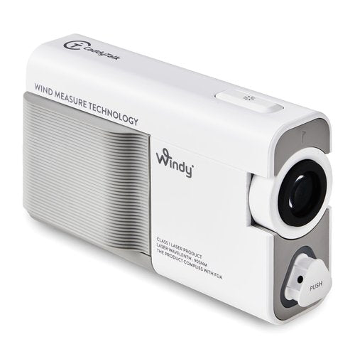 CaddyTalk Windy Laser Golf Rangefinder with Real-Time Wind Measurement, Triangulation Technology, 7X Zoom, M-Slope2, E-Slope, 0.1–1,093 Yards, IP54 Water-Resistant, 800mAh Rechargeable Battery