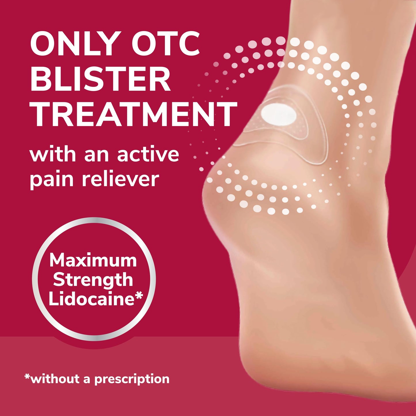 Dr. Scholl’s Blister Pain Relief Complete Kit, 8 ct - The Only Blister Treatment with an Active Pain Reliever, Seal & Heal Bandages with Hydrogel Technology, Blister Pads, 4% Lidocaine to Numb Pain