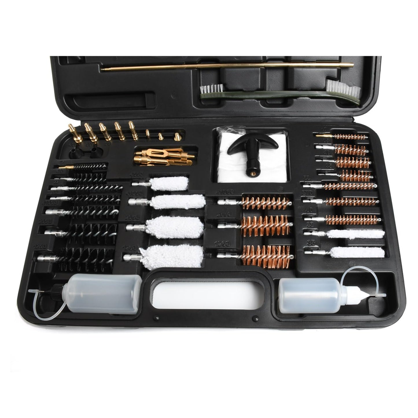 Motanar Gun Cleaning Kit Universal Gun Cleaner for Shotgun, Pistol, Rifle, All Guns with Lightweight Carrying Case (Upgrated Brass Jags & Loops)