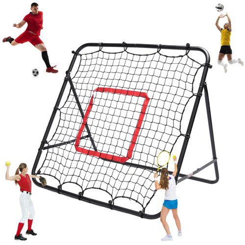 Soccer Rebounder Net, Adjustable Angle Football/Baseball/Volleyball Rbounder Net Gifts Aids & Training Equipment for Control, Passing Practice, Multi-Sport Practice Rebounder Net for Kids Teen Adult