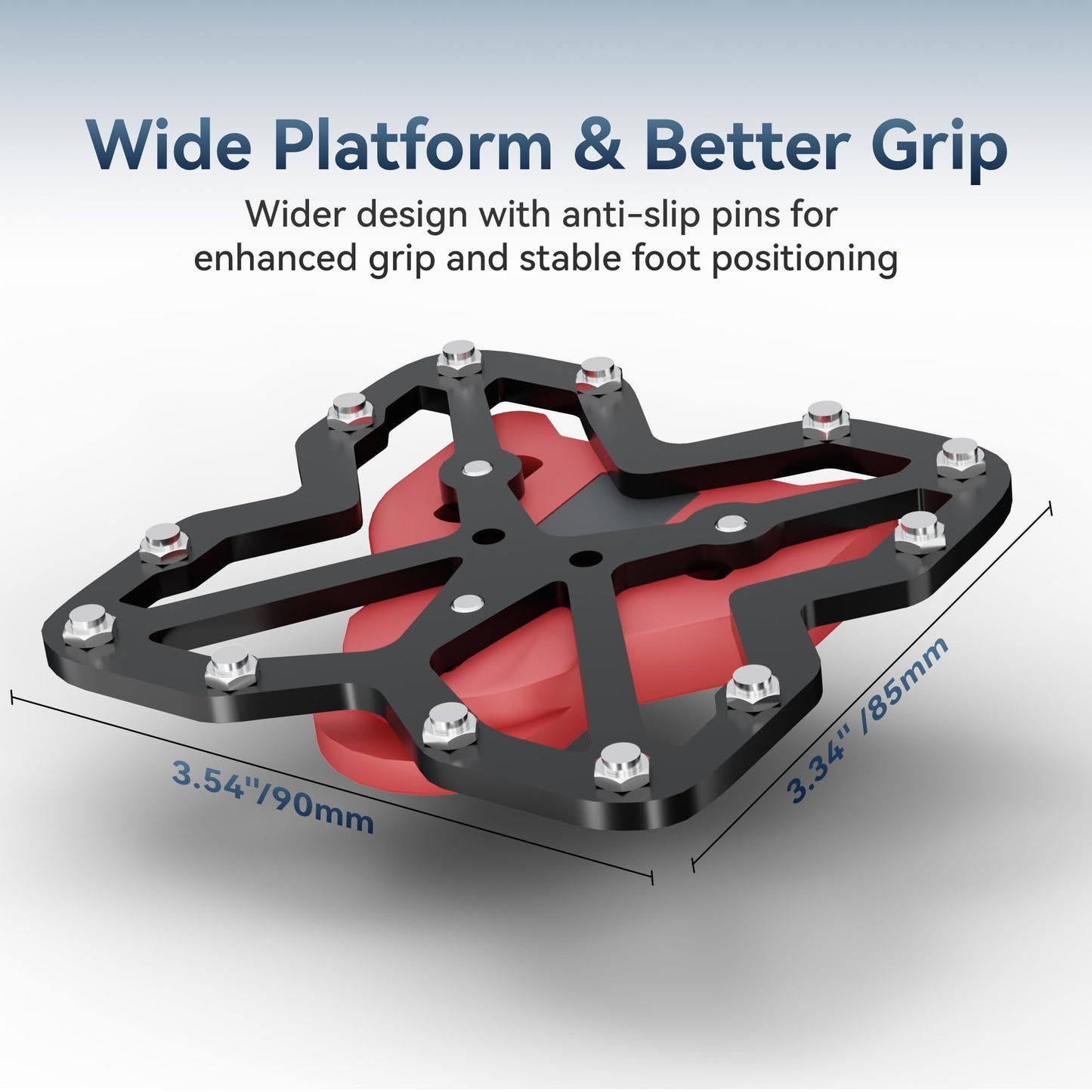 EFEALL Pedal Converters Compatible with Peloton Bike & Bike+, Pedal Replacement for Regular Shoes, Non-Slip Widen Pedals for Original Bike, Convert Peloton Bike Pedal to Platform Pedal