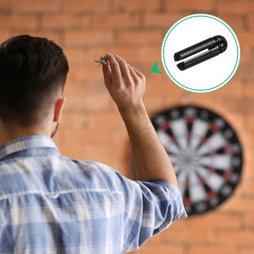 PATIKIL Dart Flight Protectors, 8 Pack Aluminum Alloy Dart Wing Savers Fixed 90 Degrees Wing Corrector for Steel & Plastic Flights, Black