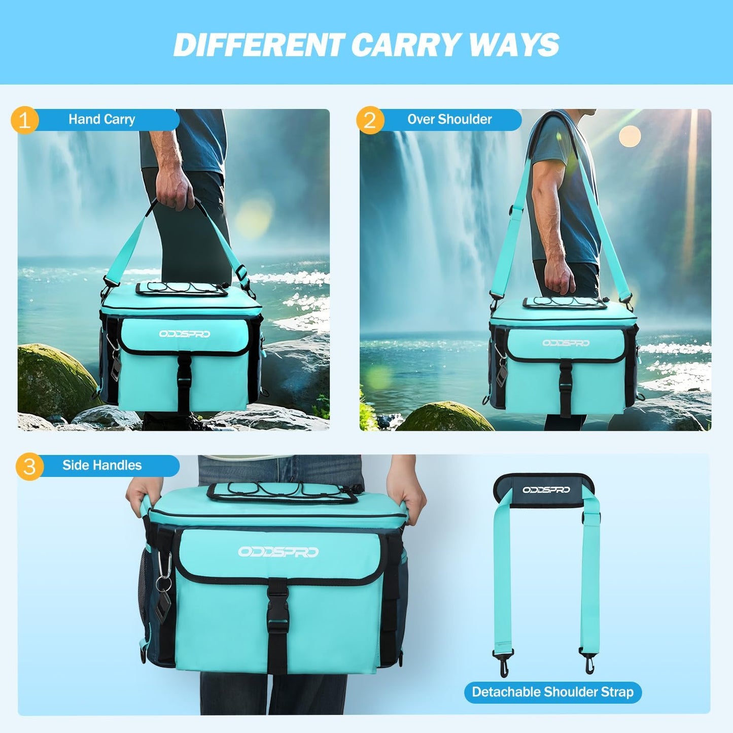 28L Paddle Board Cooler, Unique Top Opening Flap Waterproof Paddleboard Cooler, Durable PVC Material Fits 42 Cans with Bottle Opener, Paddle Board Accessories for SUP, Kayaking, Camping, Fishing