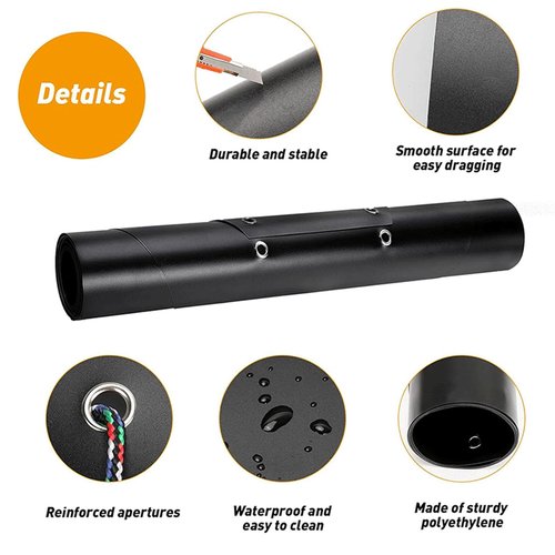 Deer Drag Sled, Heavy Duty Multi Purpose Utility Sled, Portable Tear Resistants Thickened Snow Sledding Pad with Pull Rope Hauling Ice Fishing Supplies