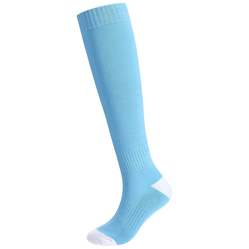 Light Blue Baseball/Softball Sock and Belt Combo Set - Youth & Adult Sizes, 2 Socks + 1 Belt