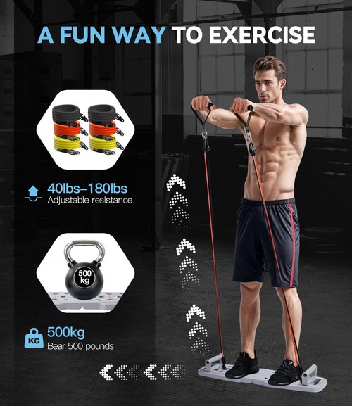 Push Up Board, Workout Equipment Home Gym,Exercise Equipment,Pushup Stands Strength Training,Portable Multi Function Foldable 20 in 1 Pull Up Bar Fitness