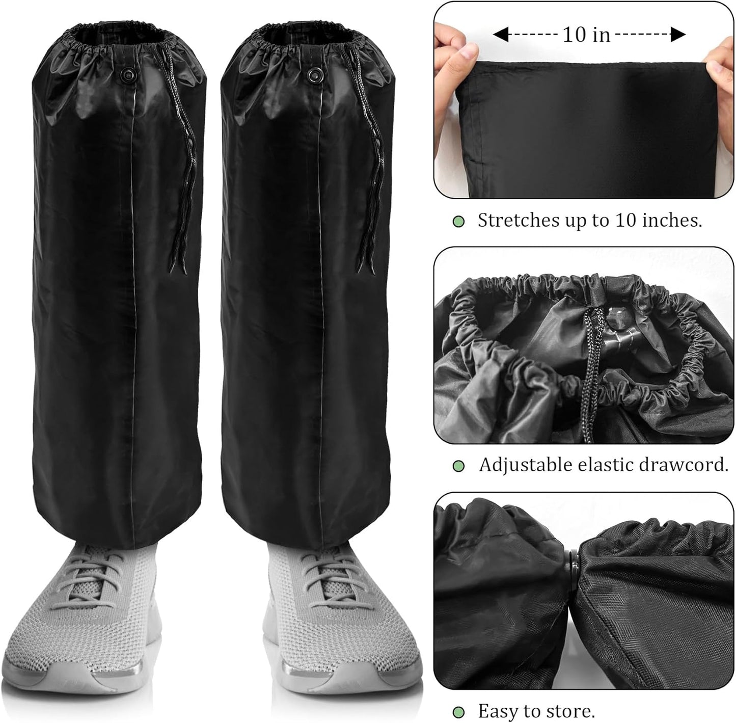 2 Pcs Lawn Care Leg Gaiters,Adjustable Leg Waterproof Hiking Gaiters for Snow,Garden Trimming Weed Eater Leg Chaps