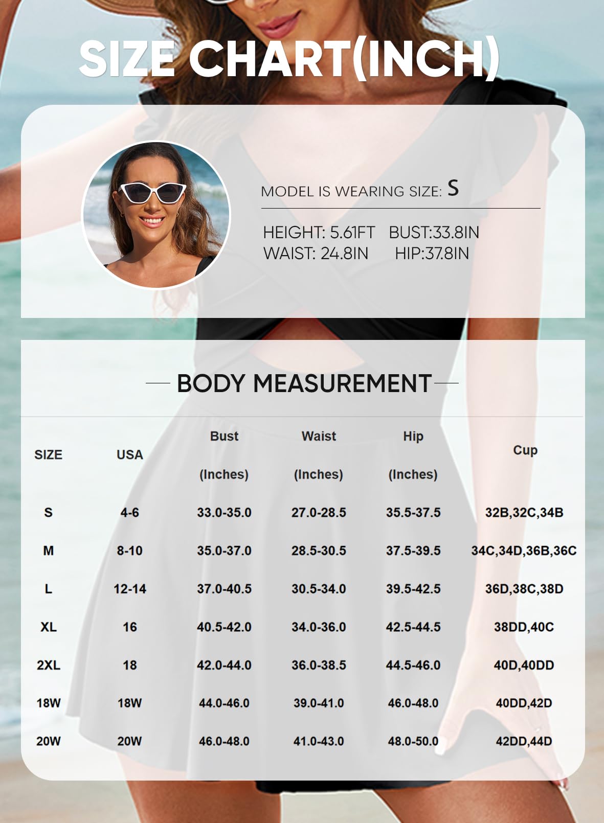 Aleumdr Women Cutout Ruffle One Piece Skirt Swimsuit V Neck Wrap Swimdress Tummy Control Bathing Suit Black Large
