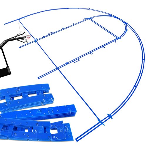 LndscLaser Waterproof Basketball Court Stencil Kit for Concrete, Basketball Court Marking Kit, Plastic Material, Sun-Resistant NOT Paper Board, Durable,Reusable, Can be Used More Than 100 Times