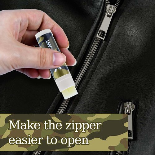 6Pcs Hunting Zipper Wax Sticks Portable Snap Lubricant Sticks Camouflage Snap Stick Zipper Lubricant Zipper Lube for Hunting Clothing Backpacks Tents Wetsuits Drysuits