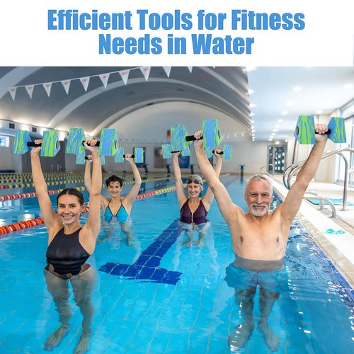 Triangular Aquatic Exercise Dumbbells, 2PCS Water Dumbbells, EVA Foam Water Weights, Water Fitness Exercises Equipment for Youth, Women, Adults