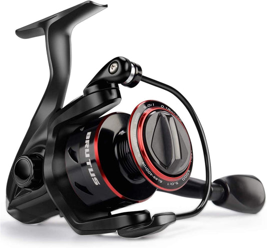 KastKing Brutus Spinning Reel, Freshwater Spinning Fishing Reels, Graphite Frame, CNC Aluminum Spool, 5.2:1 Gear Ratio, 4+1 Ball Bearings